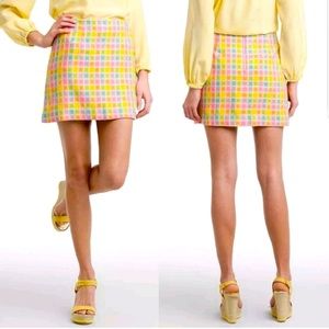 LILLY PULITZER checkered mini skirt